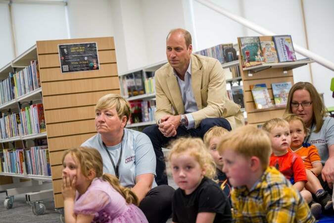 Le prince William durant l'Homewards Initiative - La veille, il a commencé sa journée par une visite du Tillydrone Community Campus à Aberdeen