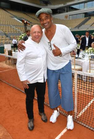 Thierry Marx et Yannick Noah au gala Cœur Central à Roland Garros, le 28 juin 2023.