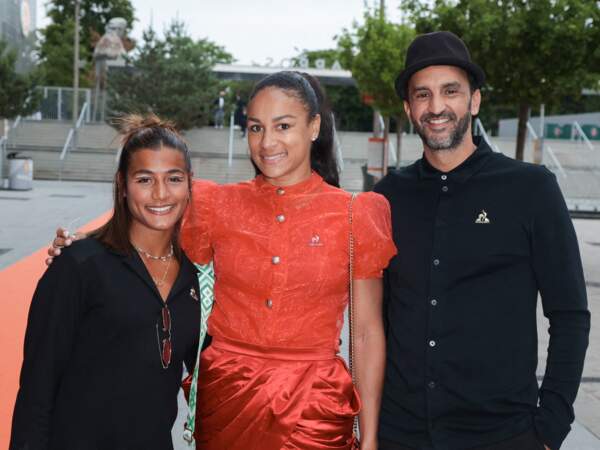 Marine Boyer, Aurelie Chaboudez et Mehdi Kamraoui au gala Coeur Central à Roland Garros.
