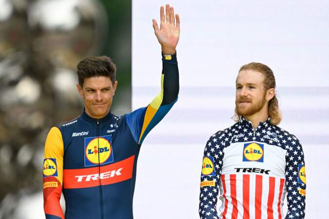 110ème édition du Tour de France 2023 : Jasper Stuyven et Quinn Simmons de Lidl - Trek.