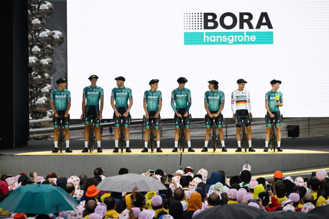 110ème édition du Tour de France 2023 : les coureurs de l'équipe BORA - Hansgrohe.