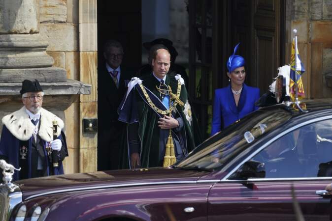 Le couronnement écossais de Charles III - Le prince William et Kate Middleton quittent le palace de Holyrood à Edimbourg