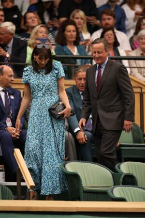 L'ancien Premier ministre britannique David Cameron et sa femme Samantha se trouvaient aussi dans les tribunes lors du tournoi de Wimbledon 2023