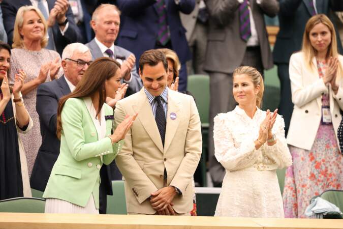 La femme du prince William et l'ancien sportif sont apparus complices dans les tribunes.