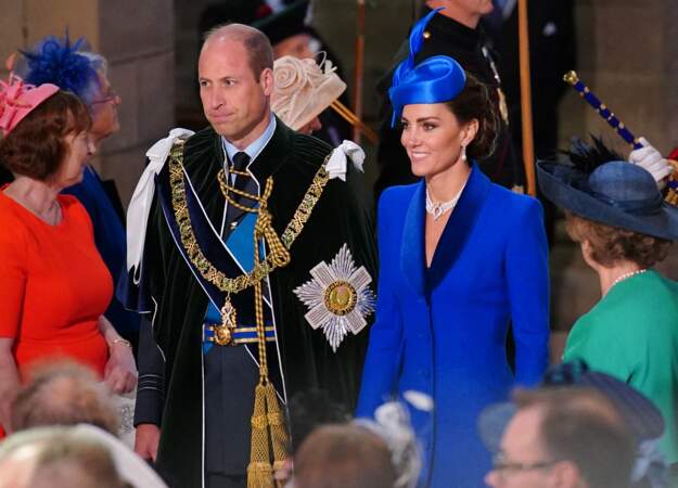 Le couronnement écossais de Charles III - Le prince William et Kate Middleton arrivent à la cérémonie