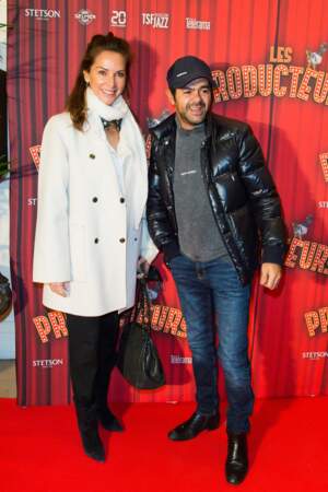 Jamel Debbouze et sa femme Mélissa Theuriau à la soirée de gala de la première de la pièce Les producteurs, en 2021.