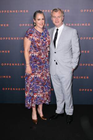 Avant-première du film Oppenheimer à Paris : Christopher Nolan et sa femme Emma Thomas.