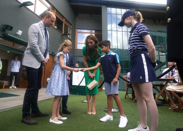 Le prince et la princesse de Galles avec le prince George et la princesse Charlotte à Wimbledon