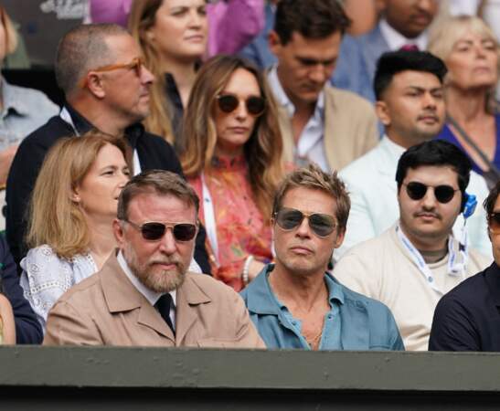 Finale hommes de Wimbledon opposant Novak Djokovic à Carlos Alcaraz le 16 juillet 2023 :  Brad Pitt.
