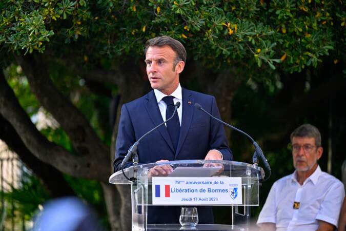 Emmanuel Macron a ensuite tenu un discours