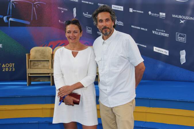 Caroline Vignal et Vincent Elbaz lors de la deuxième journée du 16ème Festival du Film Francophone d'Angoulême