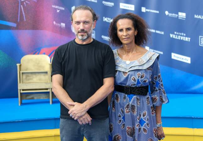 Vincent Perez et Karine Sylla lors de la deuxième journée du 16ème Festival du Film Francophone d'Angoulême
