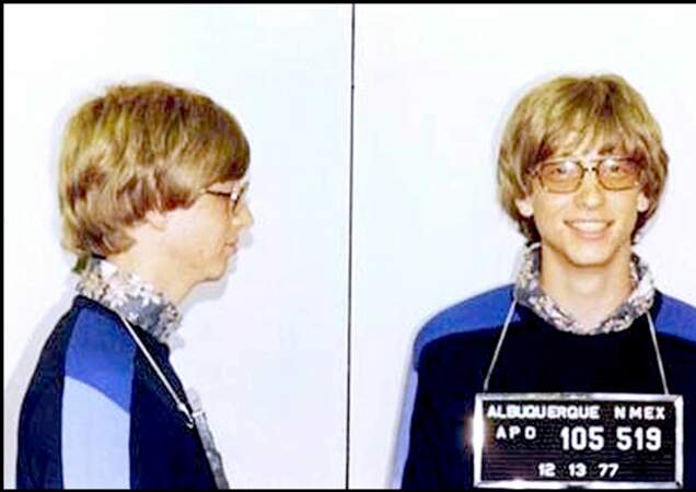 Bill Gates a lui aussi connu un période rebelle. Le fondateur de Microsoft a été arrêté à plusieurs reprises pour excès de vitesse, conduite sans permis et alcoolémie positive au volant, en 1975, 1977 et 1989. 