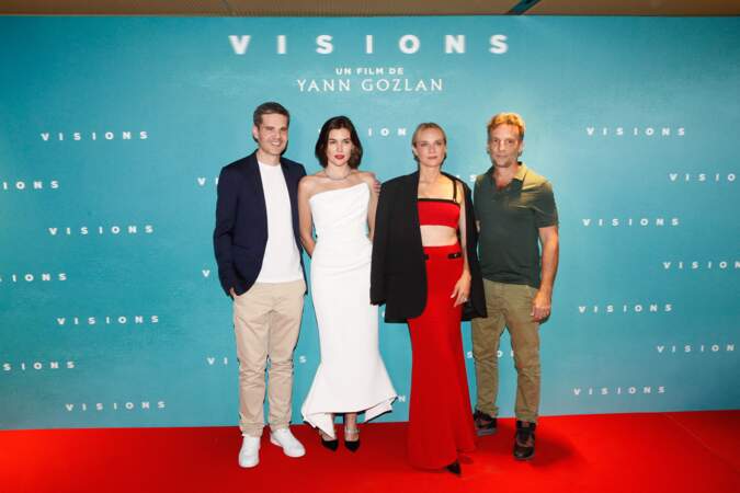 Yann Gozlan, le réalisateur, Marta Nieto, Diane Kruger et Matthieu Kassovitz posent sur le photocall de Visions.