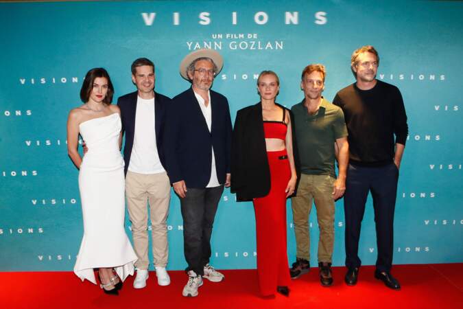 Yann Gozlan, Marta Nieto, Diane Kruger et Matthieu Kassovitz à l'avant-première du film Visions à Paris.