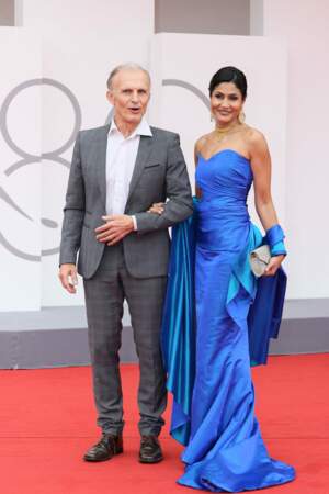 Angeliqa Devi et Richard Sammel sur le tapis rouge du film L'ordre du temps, le 30 août 2023.