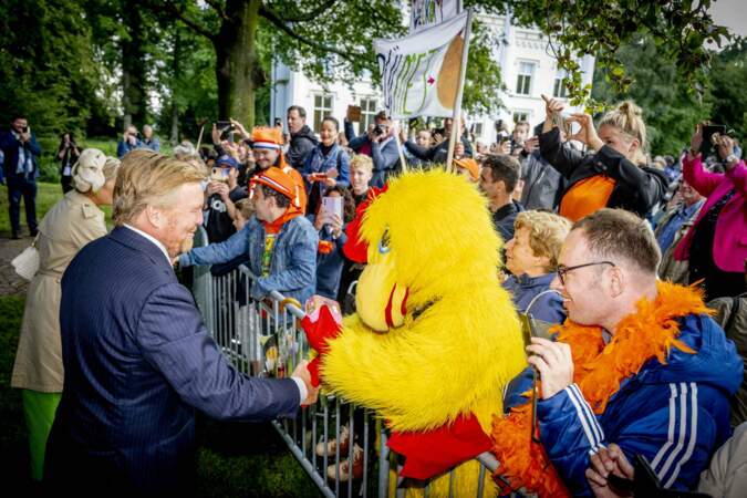 Le Roi Willem-Alexander et la Reine Maxima entament leur visite régionale dans la Gelderse Vallei, aux Pays-Bas, le 31 août 2023. 