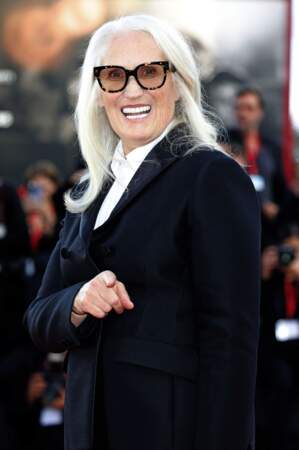 Jane Campion lors de la cérémonie d'ouverture de la 80e Mostra de Venise, le 30 août 2023.