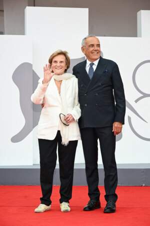 Liliana Cavani et Alberto Barbera, directeur artistique de la Mostra de Venise, le 30 août 2023.
