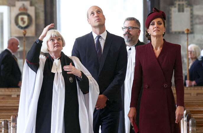 Le prince et la princesse de Galles à la cathédrale St Davids