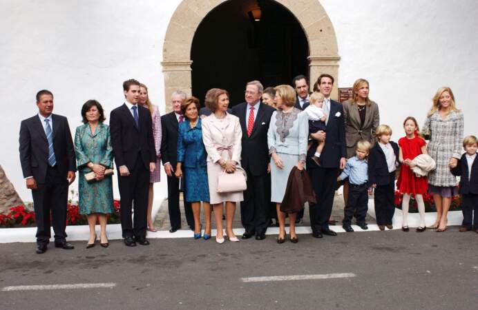 La famille royale de Grèce réunie pour le baptême de Carlos, le troisième enfant de la princesse Alexia de Grèce et de Carlos Morales Quintana