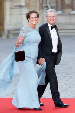 Banquet d'État au château de Versailles : Menna Rawlings et son mari Mark.