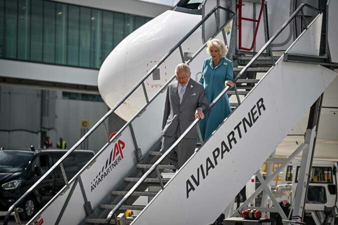 Le roi Charles III et la reine Camilla ont atterri le 22 septembre 2023 à l'aéroport de Bordeaux 