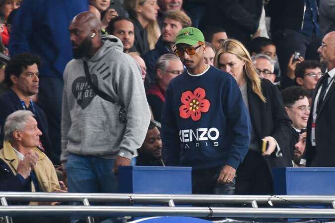 La star internationale Pharrell Williams est venue assister au match PSG-OM