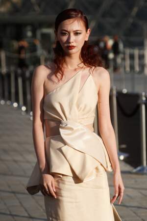 Soirée Lancôme, au Louvre lors de la Fashion week de Paris : Emi Suzuki.