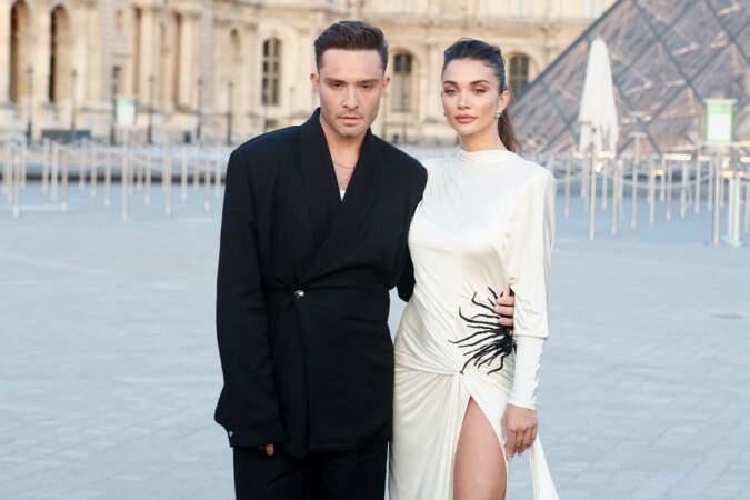 Soirée Lancôme, au Louvre lors de la Fashion week de Paris : Ed Westwick et sa compagne Amy Jackson.