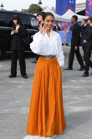 Yara Shahidi au défilé Christian Dior Womenswear S/S 2024 lors de la Fashion Week de Paris