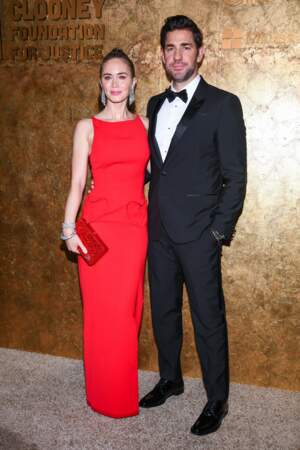 Emily Blunt et John Krasinski à la soirée des "Albies Awards 2023" organisée par la "Clooney Foundation for Justice" à New York, ce 28 septembre 2023.