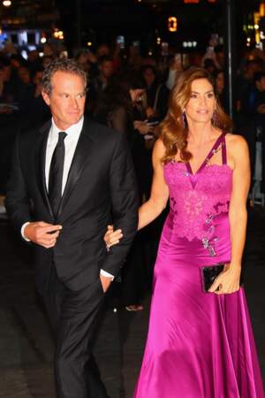 Cindy Crawford et son mari Rande Gerber arrivent à la soirée des "Albies Awards 2023" organisée par la "Clooney Foundation for Justice" à New York, ce 28 septembre 2023.