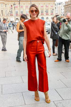 Arrivées au défilé Giambattista Valli prêt à porter femme Printemps/Été 2024 lors de la Fashion Week de Paris : Olivia Palermo.