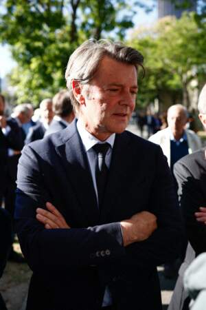François Baroin lors des obsèques de Jean-Pierre Elkabbach à Paris ce 6 octobre 2023. 