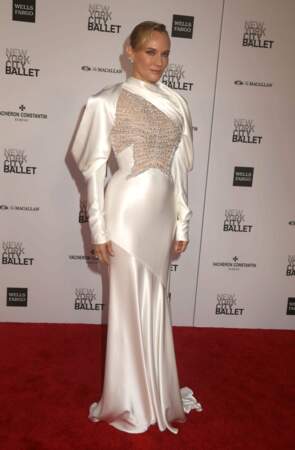 Diane Kruger pose seule au New York City Ballet, le jeudi 5 octobre 2023