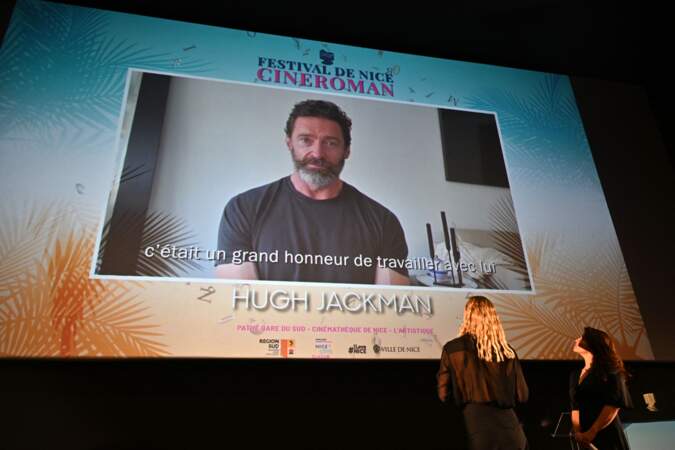 Cérémonie de clôture de la 5ème édition du festival Cinéroman à Nice : message vidéo de Hugh Jackman, lui aussi prix interprétation masculine pour The Son de Florian Zeller.