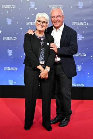 Cérémonie de clôture de la 5ème édition du festival Cinéroman à Nice : Jean Léonetti, le maire d'Antibes et sa femme.