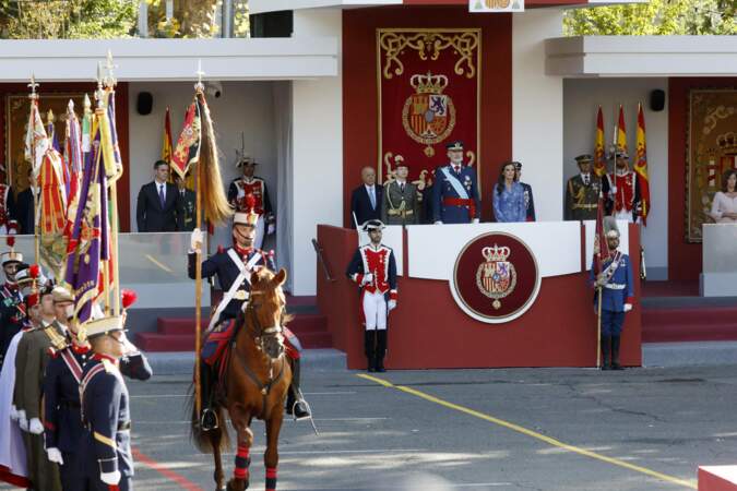 Le roi espagnol préside le défilé lors de la fête nationale de l'Espagne du 12 octobre 2023 à Madrid.