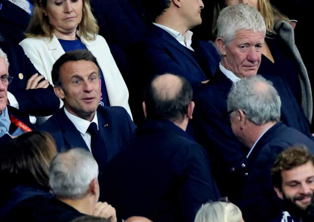 Emmanuel Macron et Jean Castex au match de quart de finale France-Afrique du Sud.