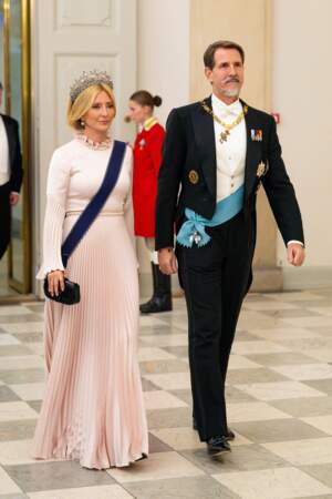 18e anniversaire du prince Christian de Danemark : le prince héritier Pavlof et la princesse héritière Marie-Chantal de Grèce.