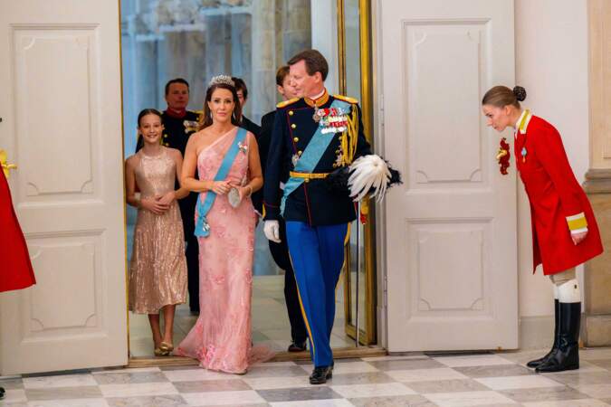 Le prince Joachim et la princesse Marie de Danemark avec la comtesse Athena de Monpezat.