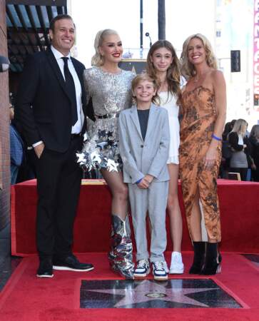 Gwen Stefani, Todd Stefani et leur famille lors de la cérémonie de remise de l'étoile de Gwen Stefani sur le Hollywood Walk of Fame