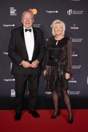 Cérémonie des World Rugby Awards : le président de World Rugby, Sir Bill Beaumont, et son épouse Hilary .