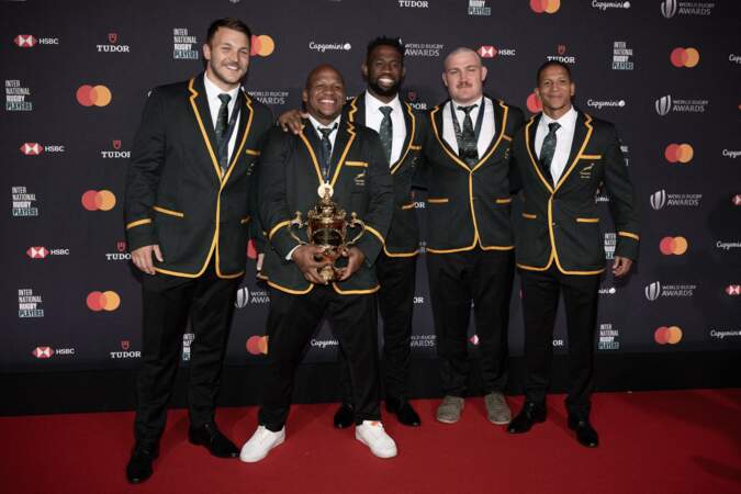 Cérémonie des World Rugby Awards : l'équipe sud-africaine.