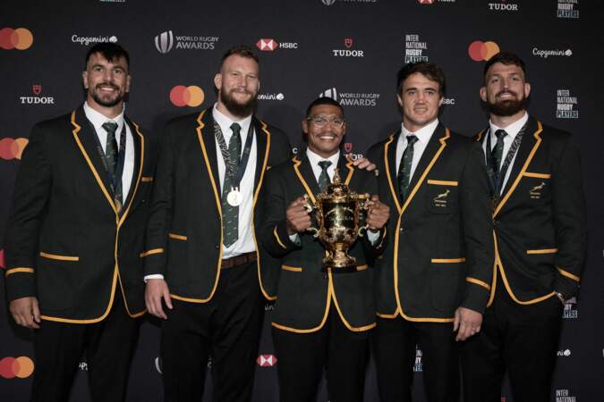 Cérémonie des World Rugby Awards : l'équipe sud-africaine.