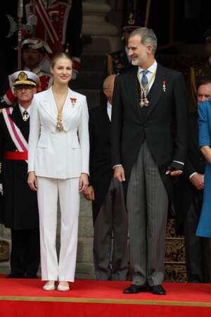 Le roi Felipe VI d’Espagne et la princesse Leonor.