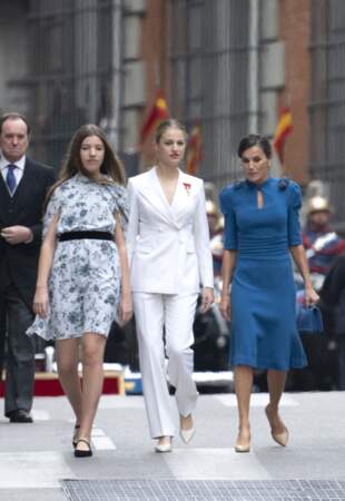 La princesse Leonor, la reine Letizia d’Espagne, et l'infante Sofia d'Espagne.
