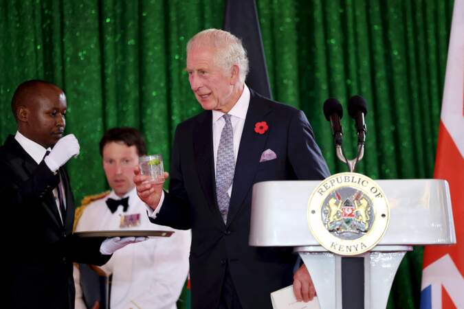 Le roi Charles III d'Angleterre a tenu un discours lors du banquet.