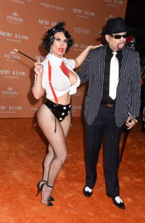 Le rappeur Ice-T et sa femme Coco à la soirée d'Halloween d'Heidi Klum.